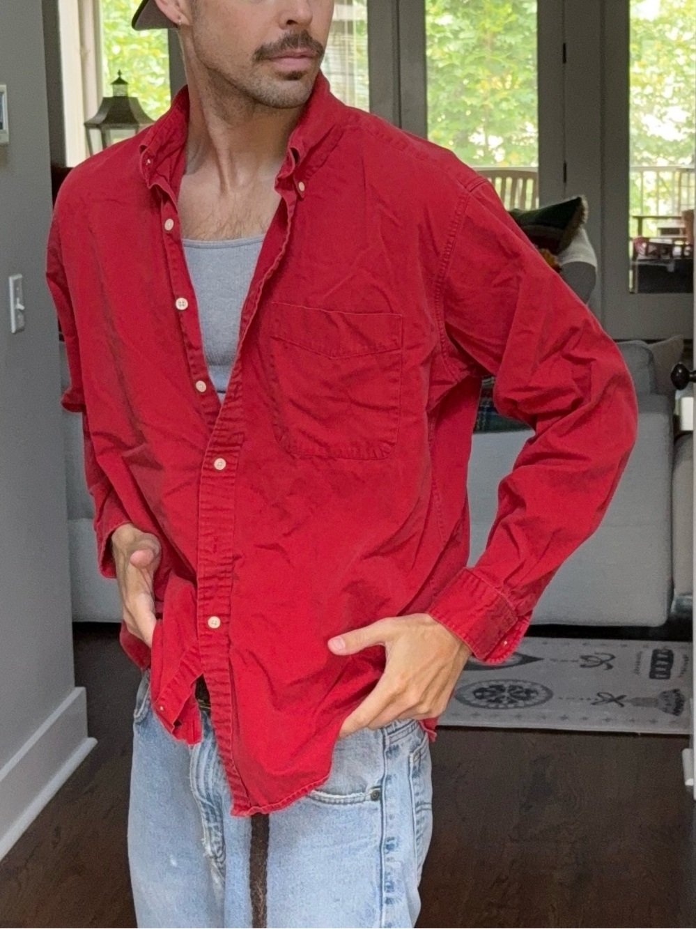❤️ Vintage J.Crew Red Button Down Oxford Shirt